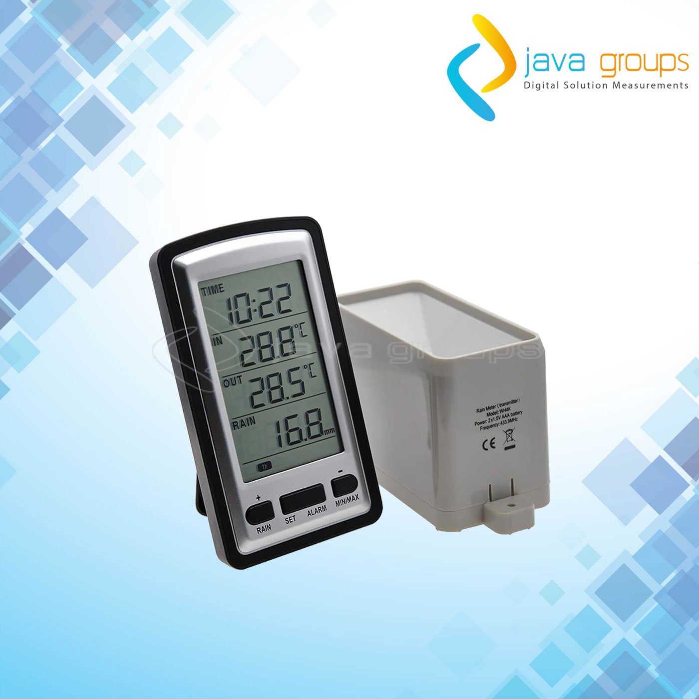 Alat Pengukur Hujan Nirkabel RCC AW012 Portabel
