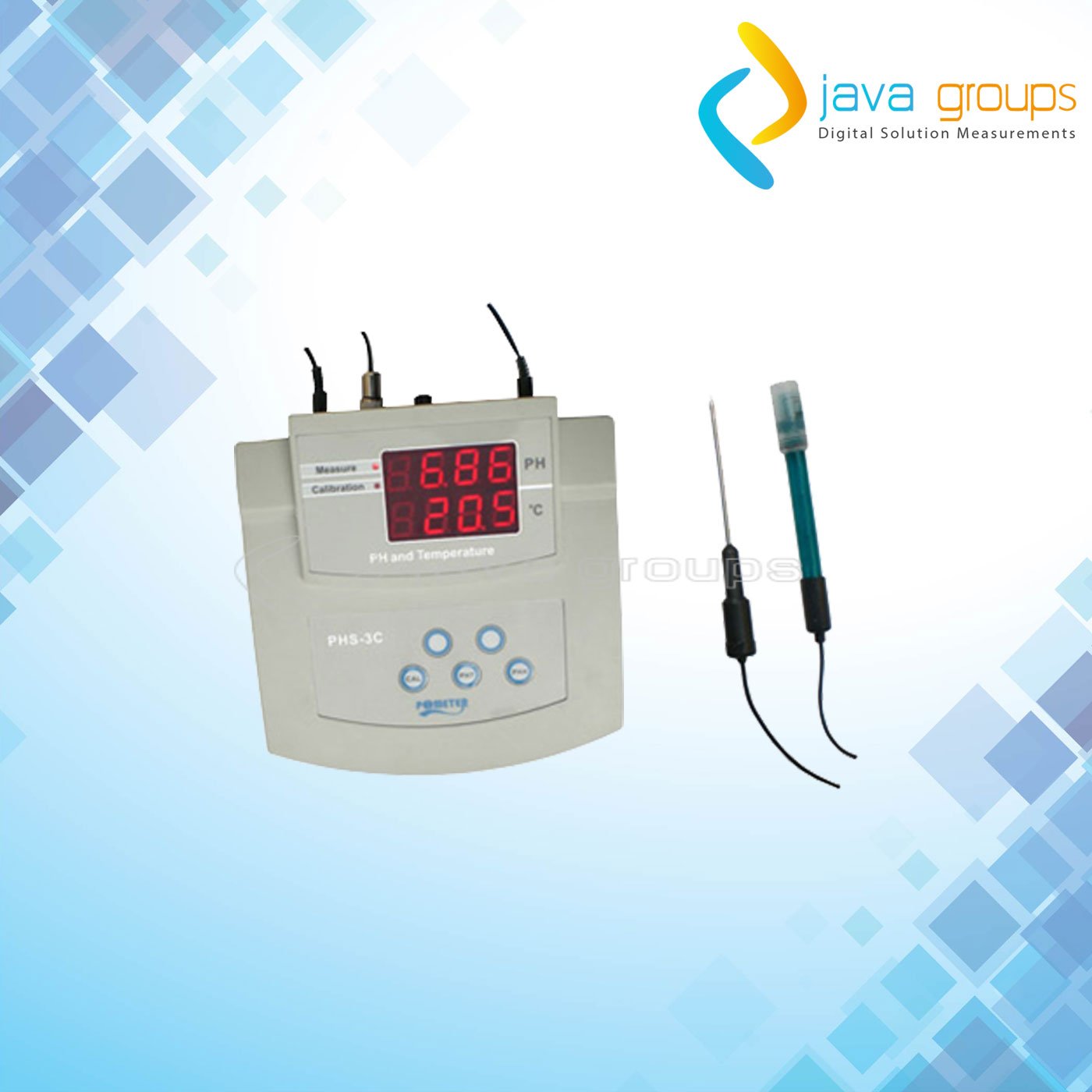 Alat Pengukur pH /Temp Meter Digital Portabel PHS-3C
