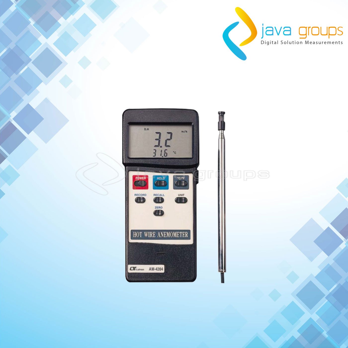 Alat Ukur Anemometer Lutron Portabel AM-4204