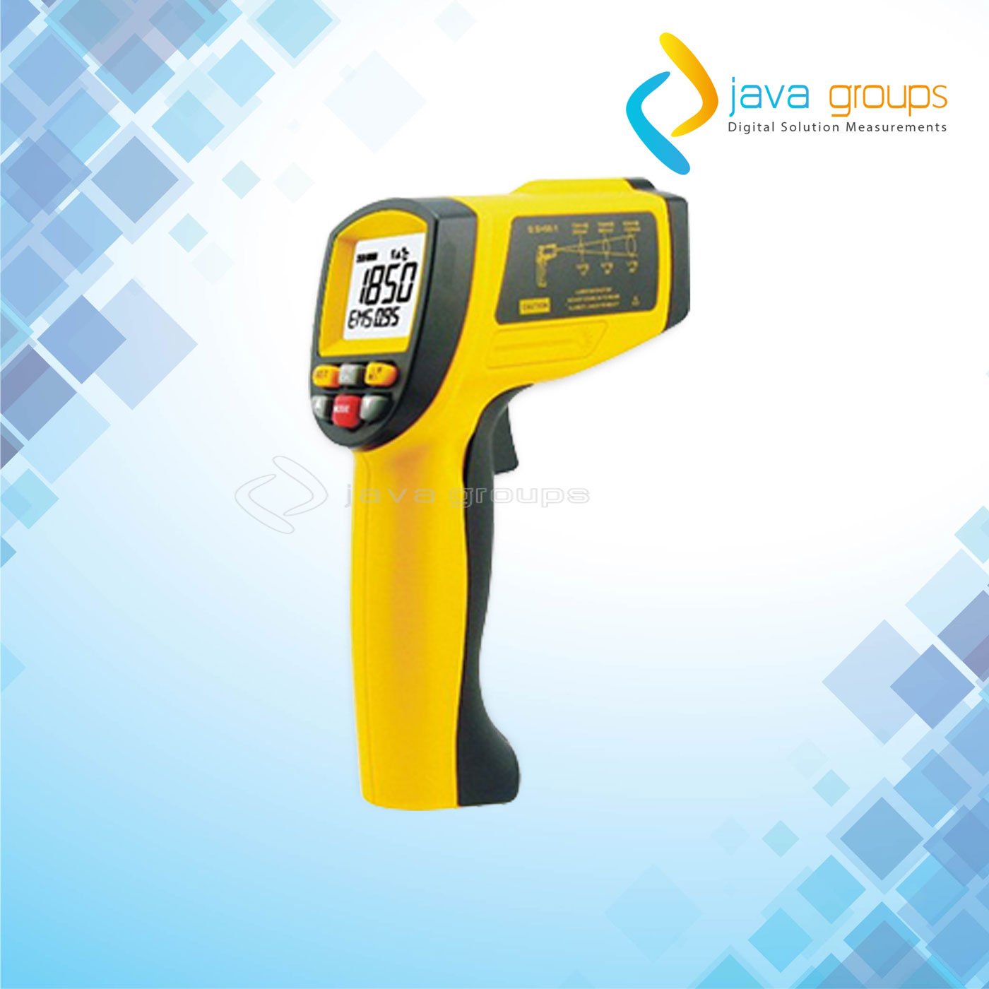 Alat Ukur Suhu Inframerah Digital AMF017 Alat Ukur Suhu Inframerah Digital AMF017 adalah sebuah alat ukur suhu atau dikenal dengan Infared Thermometer yang dapat membantu pengguna untuk mengetahui standaritas suhu atau temperatur pada objek atau metarial industri yang tidak mungkin disentuh oleh tangan. Dengan menggunakan alat pengukur suhu ini pengukuran temperatur atau suhu bisa diukur tanpa harus bersentuhan atau kontak secara langsung dengan objek yang akan diukur suhunya, dikarenakan alat ini mememanfaatkan sebuah sensor inframerah yang berfungsi mengukur suhu pada objek. Alat Ukur Suhu Inframerah Digital AMF017 ini banyak digunakan dalam bidang industri untuk memantau proses pendinginan maupun proses pemanasan material atau objek, hal ini bertujuan untuk sebuah penelitian serta pengembangan atau quality control pada sebuah industri dan masih banyak lagi yang lainnya yang membutuhkan perangkat ini untuk mengukur temperatur atau suhu pada suatu objek. Pengukuran dengan menggunakan alat ukur ini dapat dengan cepat, tepat dan juga akurat sehingga pengguna tidak usah khawatir dengan tingkat akurasi yang didapatkan oleh alat ini dalam melakukan pengoperasian atau pengukurannya. Cara penggunaan alat ini hanya dengan mengaktifkan alat, lalu tekan tombol tembak pada alatnya dan kemudian alat ukur ini akan secara langsung memancarkan sinar inframerah dalam bentuk garis lurus yang dapat diarahkan pada sebuah objek yang akan diukur suhunya, setelah diukur hasil pengukuran akan dimunculkan pada layar LCD dalam bentuk angka digital yang mudah dibaca. Fitur Alat Ukur Suhu Inframerah Digital AMF017 : Membaca MAX / MIN / AVG / DIF. Pengaturan alarm Suhu Tinggi / Rendah. Fungsi Penyimpanan / Pemanggilan Data. Pengukur suhu dalam satuan â„ƒ / â„‰. Fungsi Data Hold yang dapat menstabilkan pembacaan hasil pengukuran. Terdapat pemilihan pointer Laser yang dapat diarahkan. Mempunyai pilihan ON / OFF lampu latar. Daya Mati Otomatis.  Spesifikasi Alat Ukur Suhu Inframerah Digital AMF017 : Kisaran Suhu : 200 ~ 2200 â„ƒ (392 ~ 3992 â„‰) Akurasi : Â± 1,5% atau Â± 1,5 â„ƒ Pengulangan : Â± 1% atau Â± 1 â„ƒ Rasio Jarak Jarak : 80: 1 Emisivitas : 0,1 ~ 1,00 disesuaikan Resolusi : 0,1 â„ƒ / â„‰ Waktu Tanggapan : 500 ms Panjang gelombang : 8-14Î¼m Metode Packing : Kotak Hadiah + kotak PP Catu daya : Baterai 9V Berat : 210g (Termasuk baterai) Dimensi : 175 x 100 x 49mm