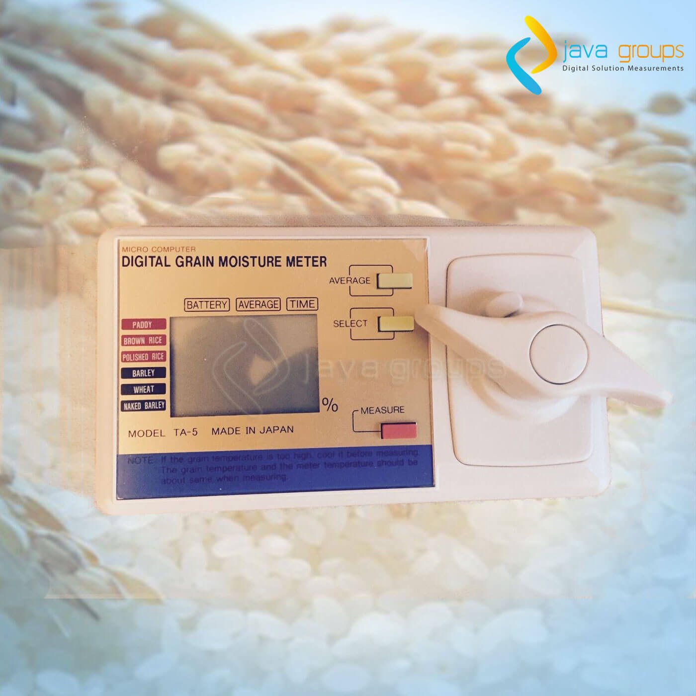 Alat Tester Cek Kadar Air Beras, Gabah, Barley Crown Ta-5