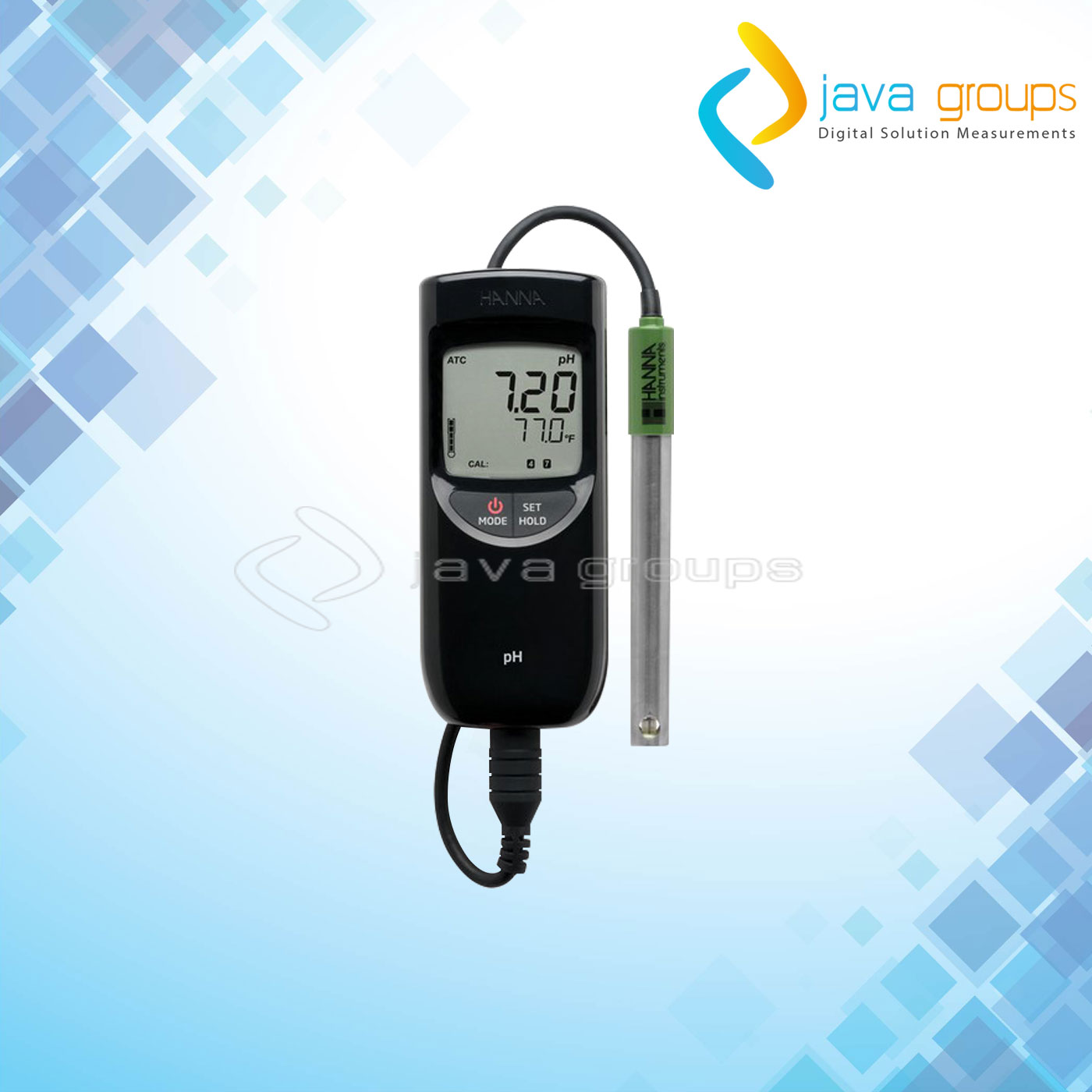 Alat Ukur pH Suhu Digital Portabel HI991001